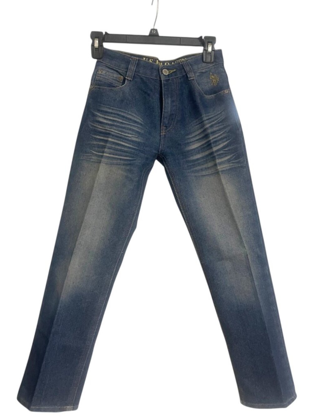 U.S. Polo Assn. USPA Boys Slim Straight Distressed Denim Blue Jeans Size  8